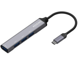 Hub usb tipo-c aisens a109-0541/ 4xusb/ gris