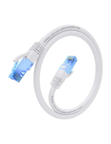 Cable de red rj45 awg26 cca utp aisens a135-0826 cat.6/ 10m/ blanco
