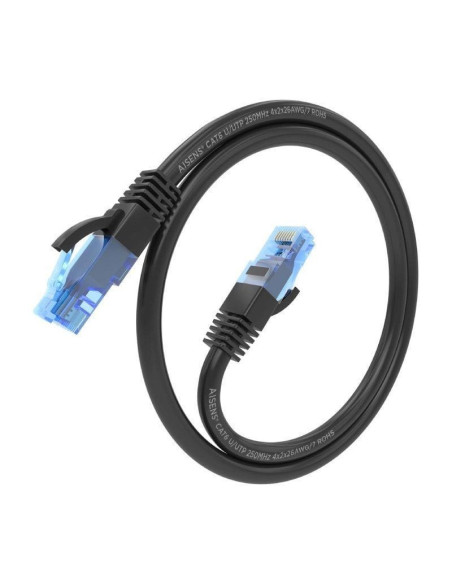 Cable de red rj45 awg26 cca utp aisens a135-0851 cat.6/ 15m/ negro