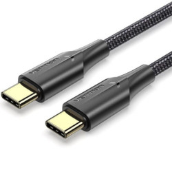 Cable usb 2.0 tipo-c 3a vention taubh/ usb tipo-c macho - usb tipo-c macho/ 480mbps/ 2m/ negro