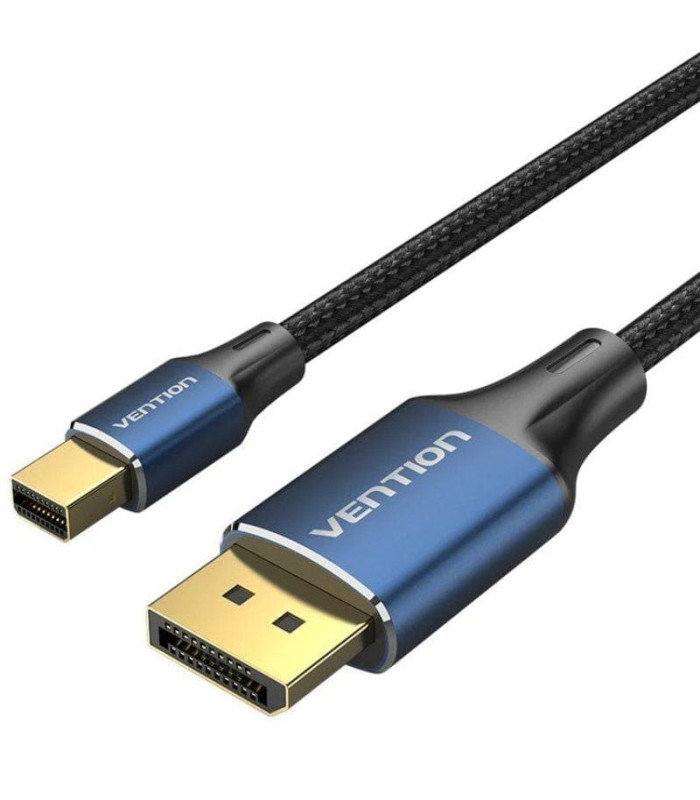 Cable mini displayport 1.4 8k vention hcflg/ displayport macho - mini displayport macho/ 1.5m/ negro y azul