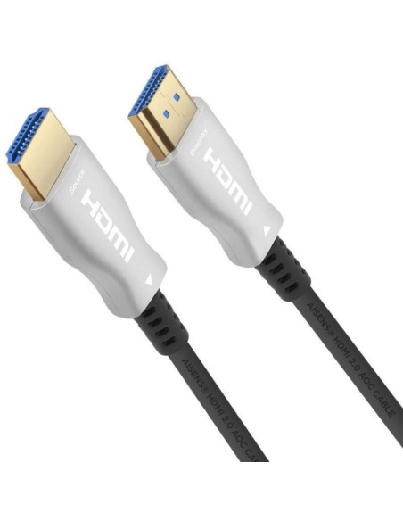 Cable hdmi 2.0 aoc 4k aisens a148-0380/ hdmi macho - hdmi macho/ 50m/ negro