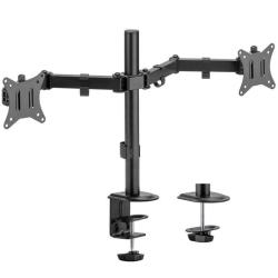 Soporte de Mesa para 2 Monitores o TV Aisens DT32TSR-149/ Giratorio/ Inclinable/ hasta 9kg