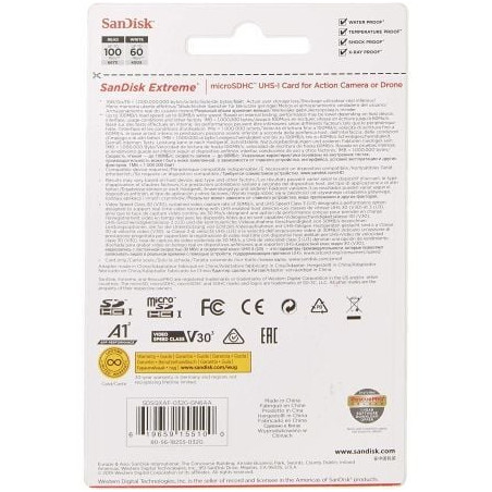 Tarjeta de memoria sandisk extreme 32gb microsd hc uhs-i con adaptador/ clase 10/ 100mbs