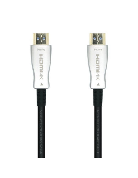 Cable hdmi 2.0 aoc 4k aisens a148-0378/ hdmi macho - hdmi macho/ 20m/ negro