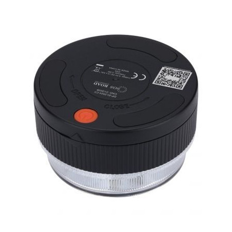 Luz baliza de emergencia para coche sos road connected el2024 v16/ homologada/ base imantada/ geolocalizable/ funciona a pilas