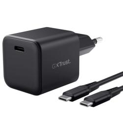 Cargador de Pared GaN Trust Gaming GXT 1258 Switch 2/ 1xUSB Tipo-C/ Incluye Cable USB Tipo-C/ 65W