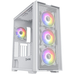 Caja gaming torre hiditec h2 air argb/ blanca