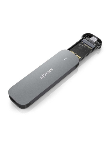 Caja externa para disco ssd m.2 sata aisens asm2-006gry/ usb 3.1/ sin tornillos