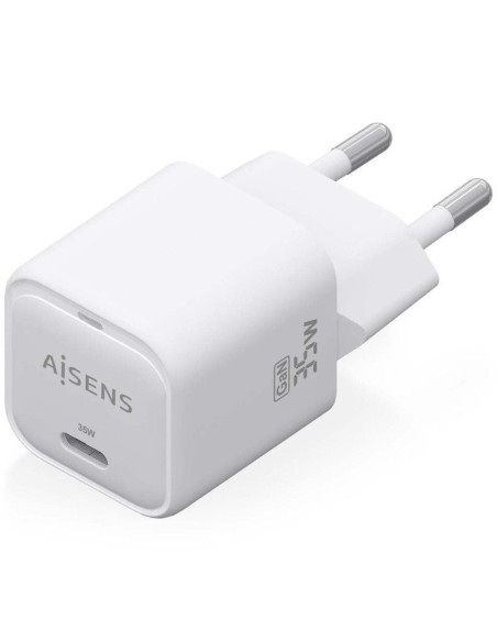 Cargador gan de pared aisens asch-35w1p022-w/ 1xusb tipo-c/ 35w