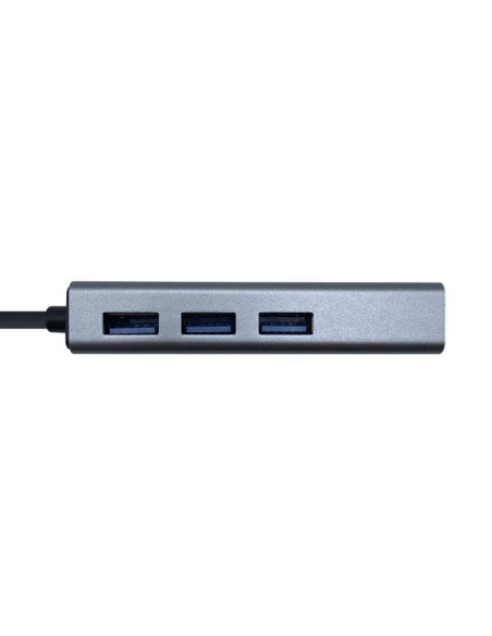 Hub usb tipo-c aisens a109-0396/ 3xusb/ 1xrj45/ gris