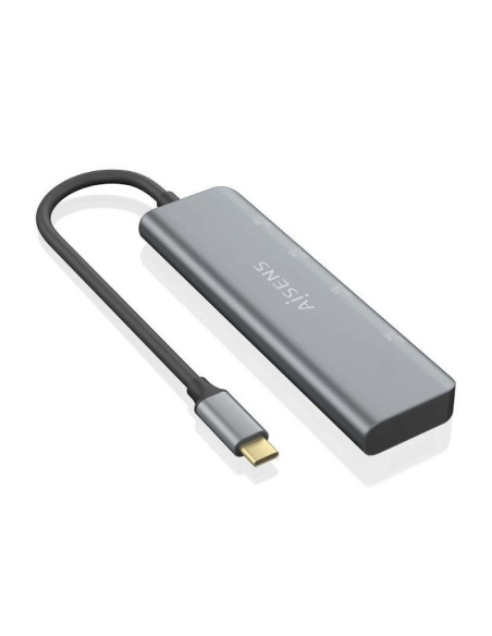 Hub usb tipo-c aisens a109-0763/ 2xusb/ 2xusb tipo-c/ gris