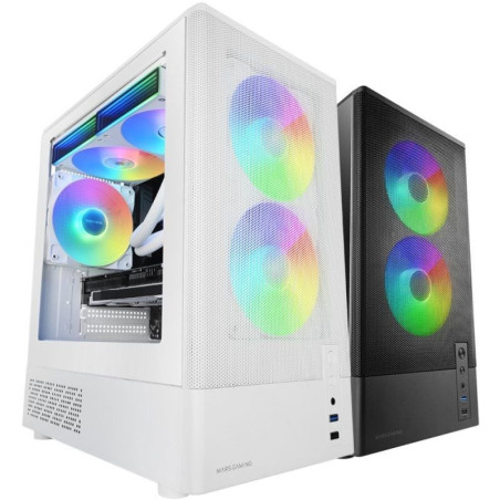 Caja gaming minitorre mars gaming mc-onyx/ blanca