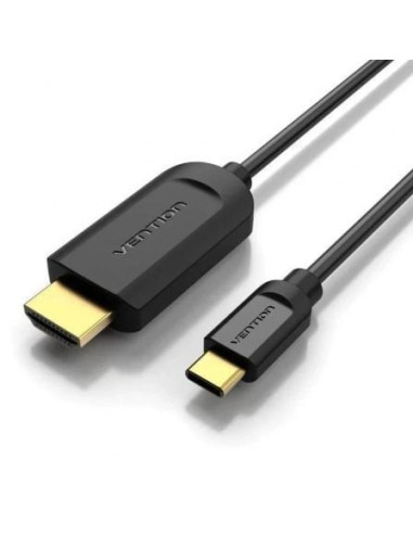 Cable conversor hdmi 1.4 4k vention cgubi/ usb tipo-c macho - hdmi macho/ 3m/ negro