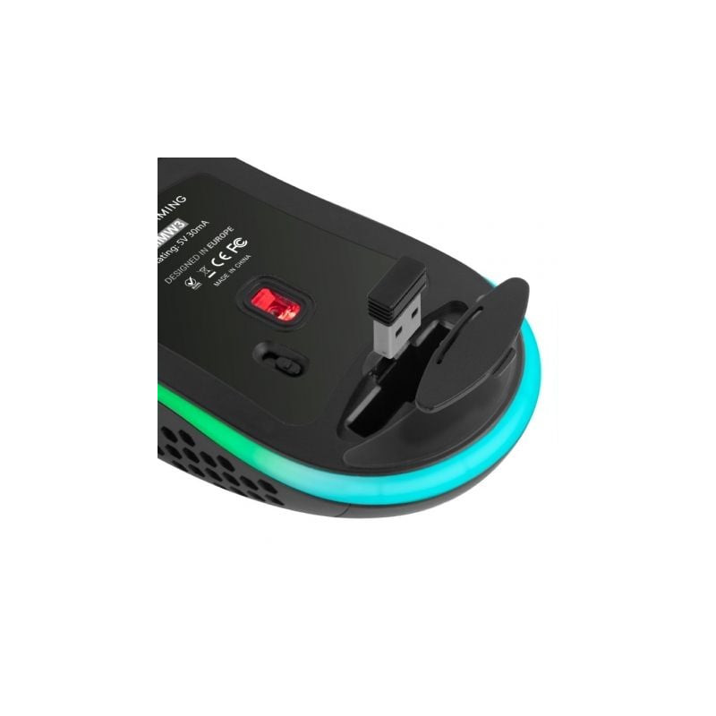 Ratón gaming inalámbrico mars gaming mmw3/ batería recargable/ hasta 3200 dpi