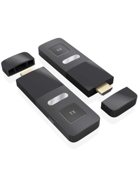 Adaptador de vídeo inalámbrico hdmi a hdmi aisens aswl-h2k30m001-bk