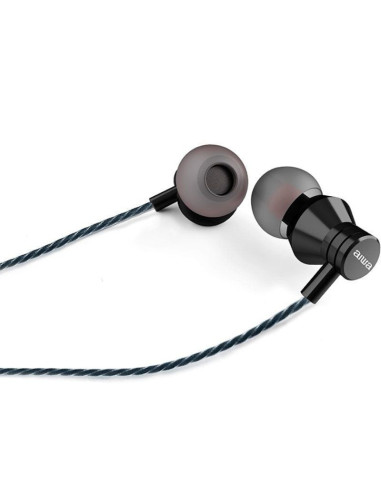 Auriculares intrauditivos aiwa estm-50usb-c/bk/ con micrófono/ usb tipo-c/ negros