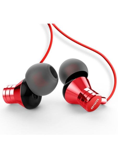 Auriculares intrauditivos aiwa estm-50usb-c/rd/ con micrófono/ usb tipo-c/ rojos