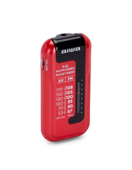 Radio portátil aiwa r-22rd/ roja