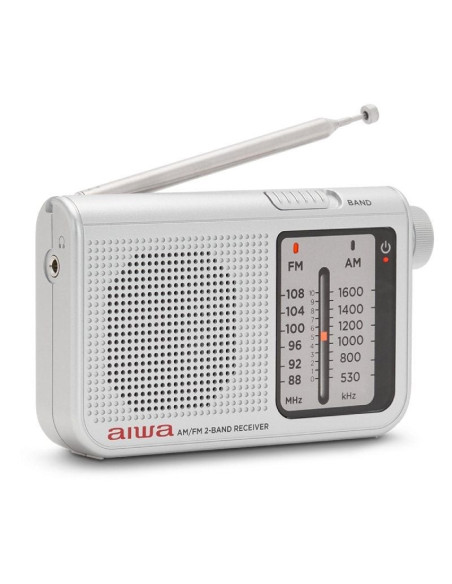 Radio portátil aiwa rs-55sl/ plata