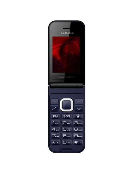 Teléfono móvil aiwa fp-24bl para personas mayores/ azul