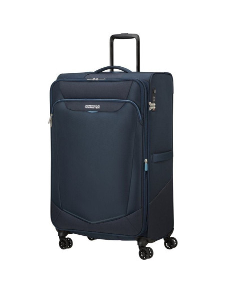 Maleta grande american tourister summerride spinner 80cm/ 80x48x30cm/ 4 ruedas/ azul marino