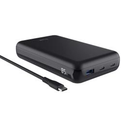 Batería Externa/Powerbank Trust Laro 20000mAh/ 100W/ Negra/ Compatible con Portátiles
