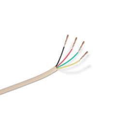 Bobina de cable de teléfono aisens a143-0321 4c/ 100m/ beige