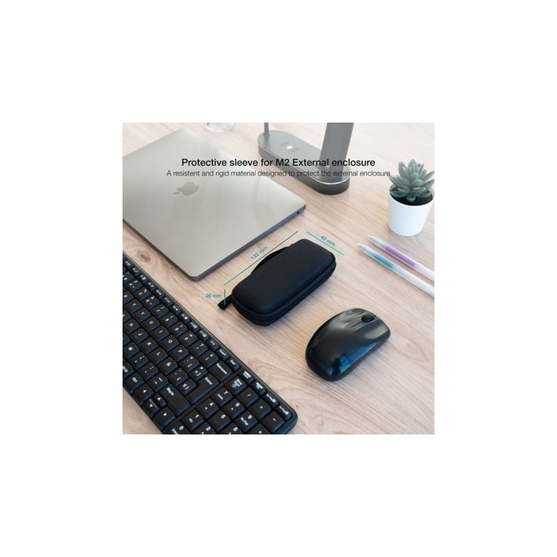Funda para disco externo m2 tooq tqbc-m201b/ negra
