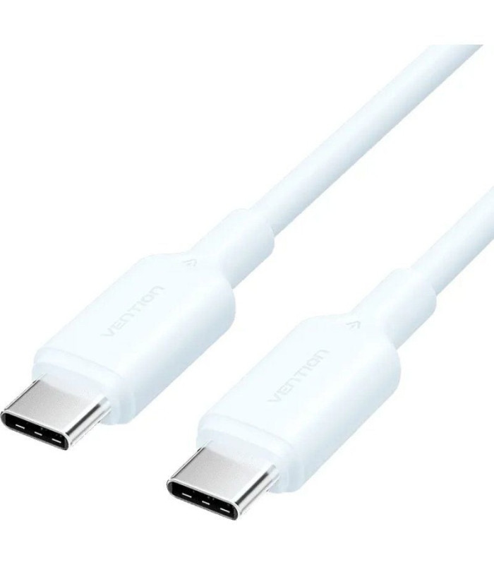Cable usb 2.0 tipo-c 3a vention trcsf/ usb tipo-c macho - usb tipo-c macho/ hasta 60w/ 480mbps/ 1m/ azul