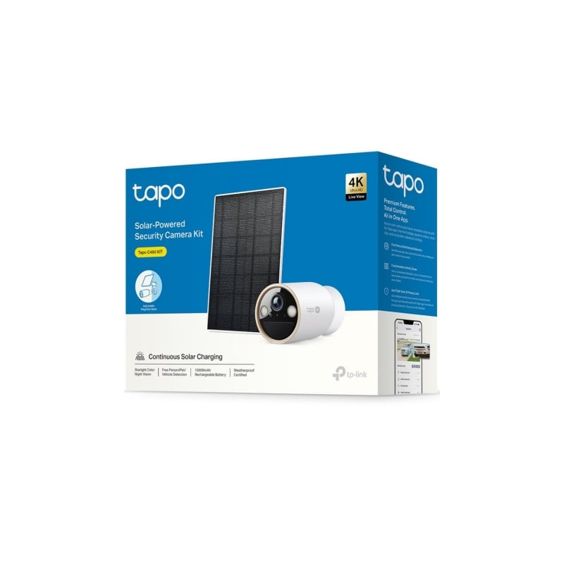 Cámara de videovigilancia tp-link tapo c460 kit/ visión nocturna/ control desde app/ incluye panel solar