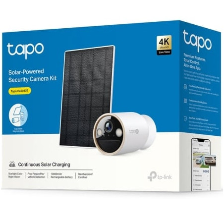 Cámara de videovigilancia tp-link tapo c460 kit/ visión nocturna/ control desde app/ incluye panel solar