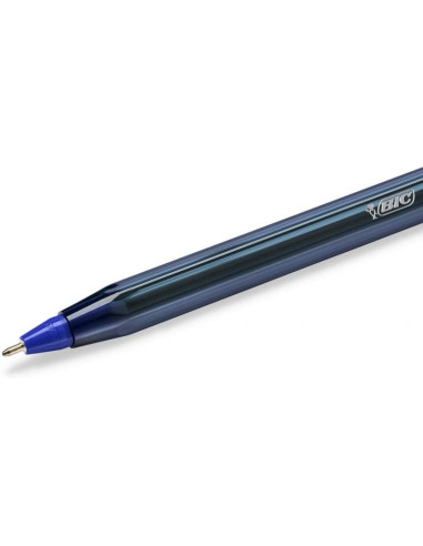 Caja de bolígrafos de tinta de aceite bic cristal exact ultrafine 992605/ 20 unidades/ azules