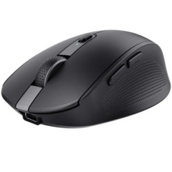 Ratón inalámbrico trust ozaa compact wireless/ batería recargable/ hasta 3200 dpi/ negro