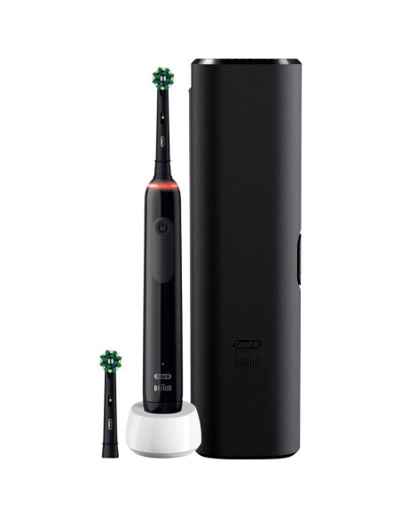 Cepillo dental braun oral-b vitality pro 3 3500/ incluye 2 recambios/ negro