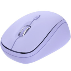 Ratón mini inalámbrico trust yvi+ multidispositivo/ hasta 1600 dpi/ púrpura