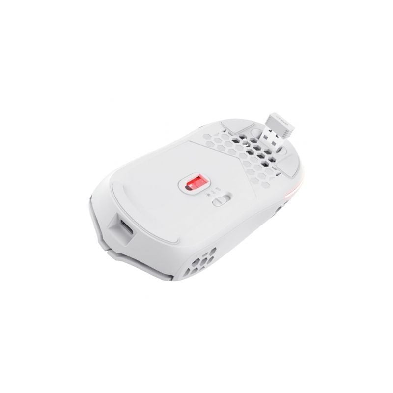 Ratón gaming inalámbrico trust gaming gxt 929 helox/ batería recargable/ hasta 4800 dpi/ blanco