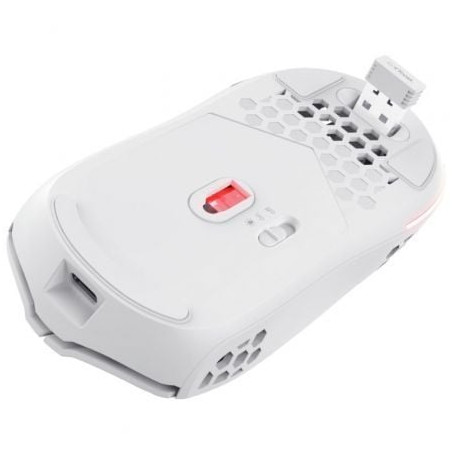 Ratón gaming inalámbrico trust gaming gxt 929 helox/ batería recargable/ hasta 4800 dpi/ blanco
