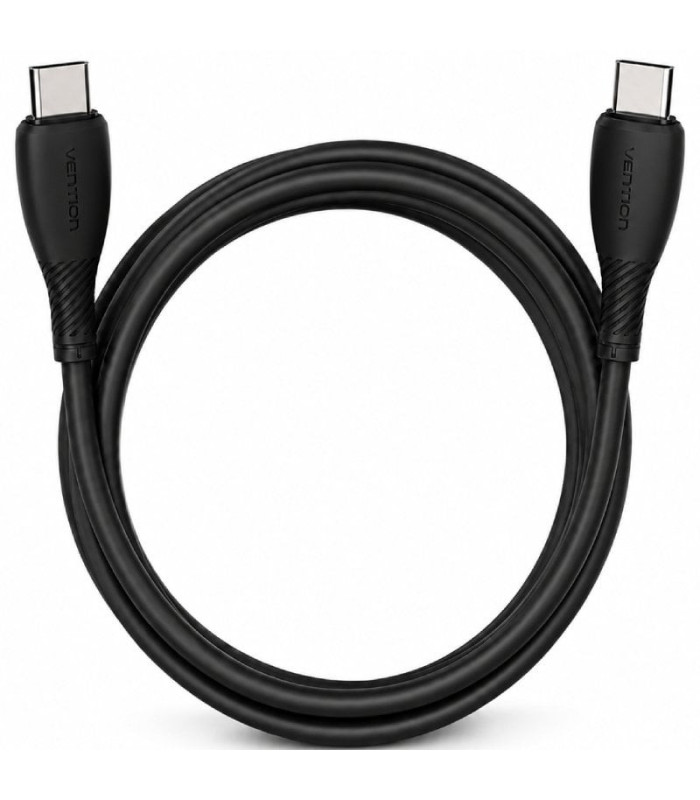 Cable usb 2.0 tipo-c vention trvbf/ usb tipo-c macho - usb tipo-c macho/ hasta 60w/ 480mbps/ 1m/ negro