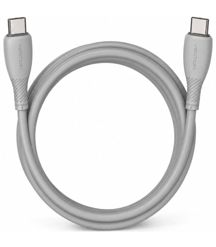 Cable usb 2.0 tipo-c vention trvhf/ usb tipo-c macho - usb tipo-c macho/ hasta 60w/ 480mbps/ 1m/ gris