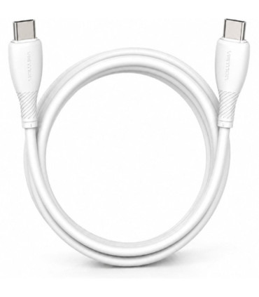 Cable usb 2.0 tipo-c vention trvwf/ usb tipo-c macho - usb tipo-c macho/ hasta 60w/ 480mbps/ 1m/ blanco