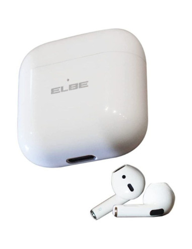 Auriculares bluetooth elbe abtws-003-b con estuche de carga/ autonomía 5h/ blancos