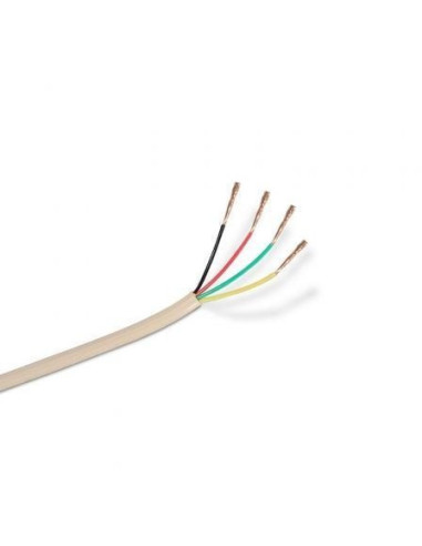 Bobina de cable de teléfono aisens a143-0321 4c/ 100m/ beige