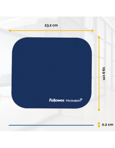 Alfombrilla fellowes estándar 5933805/ 20 x 232 x 199mm/ azul
