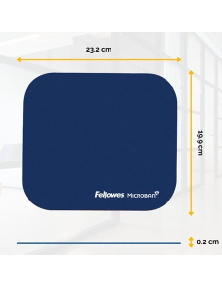 Alfombrilla fellowes estándar 5933805/ 20 x 232 x 199mm/ azul