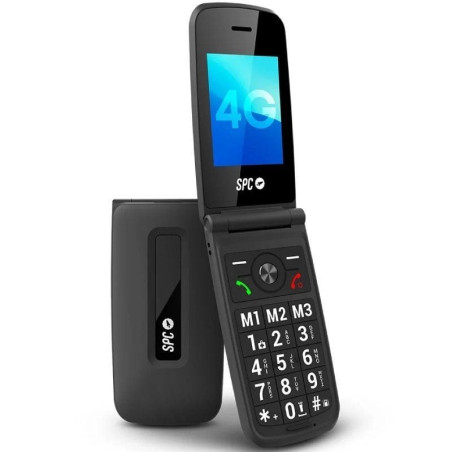 Teléfono móvil spc titan 2 para personas mayores/ 4g/ negro