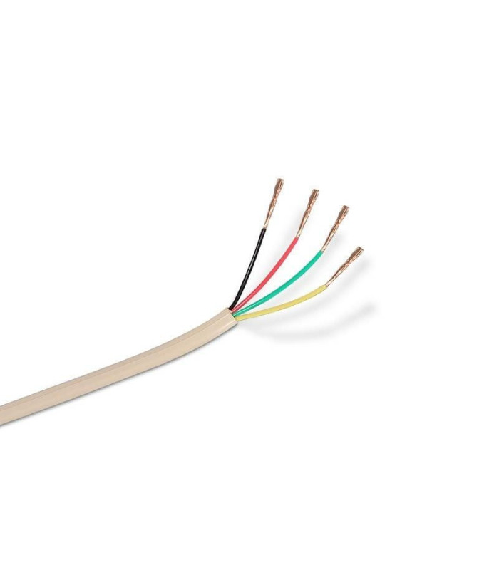 Bobina de cable de teléfono aisens a143-0321 4c/ 100m/ beige