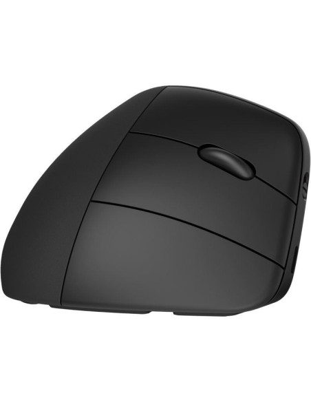 Ratón ergonómico inalámbrico por bluetooth/ 2.4ghz hp 925/ batería recargable/ hasta 1200 dpi/ negro