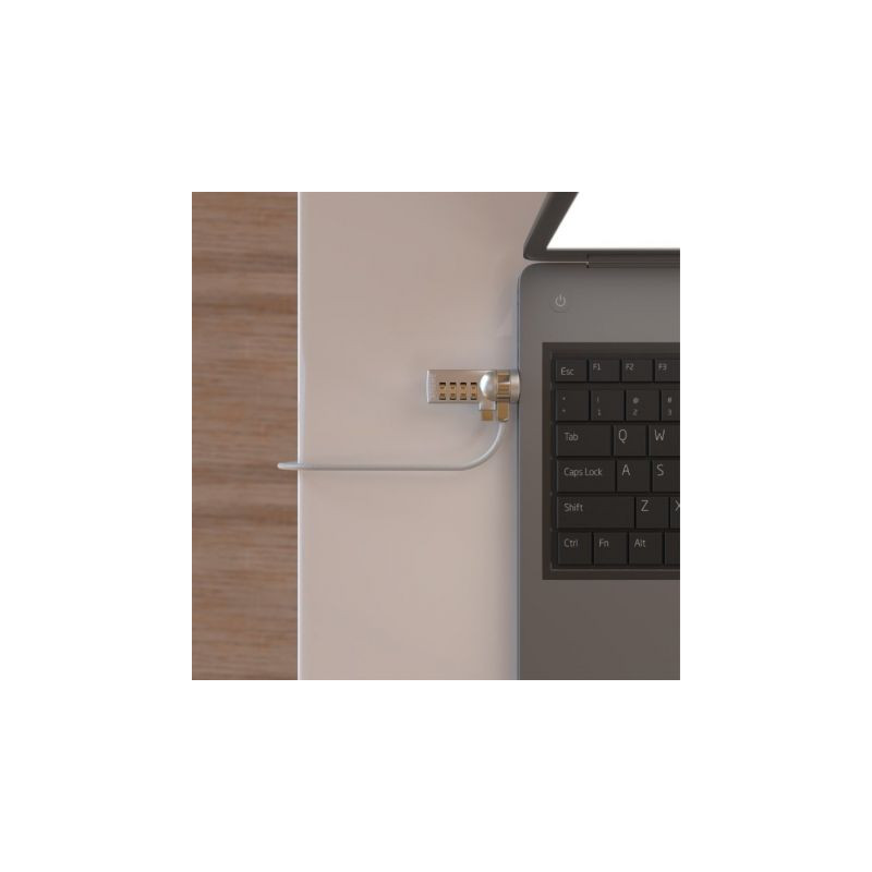 Cable de seguridad para portátiles aisens aslk-d40n01-sl/ 1.5m