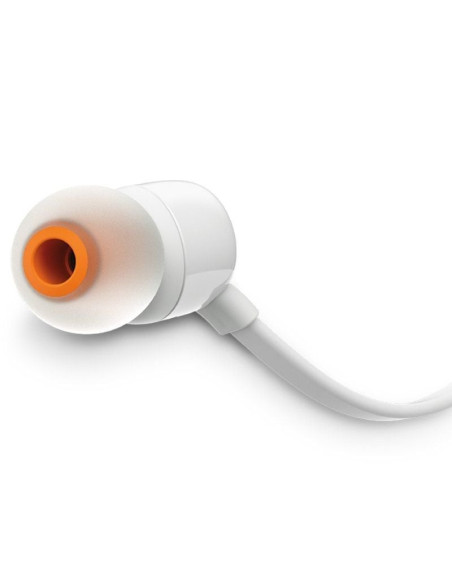 Auriculares intrauditivos jbl tune 160/ con micrófono/ jack 3.5/ blancos